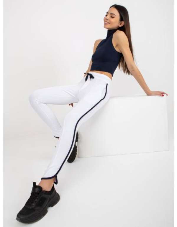 Női basic tréningnadrág hasítékkal RUE PARIS fehér