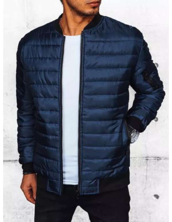 Férfi steppelt bomberdzseki W10 sötétkék