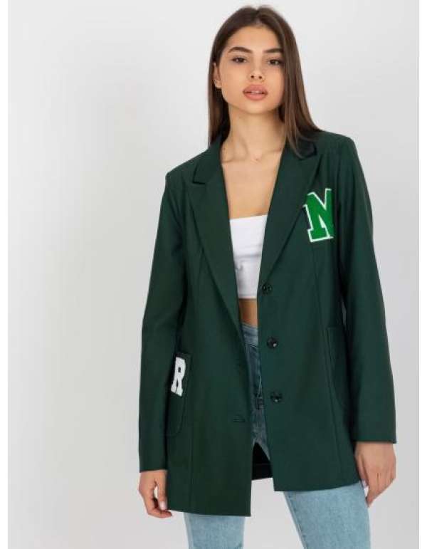 Dámske sako oversize ARGUS tmavo zelené