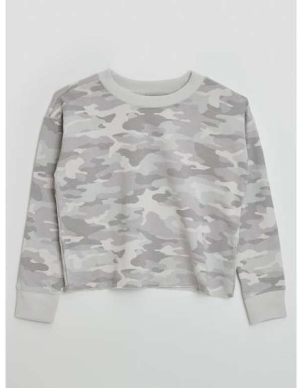 Baba pulóver francia frottír katonai mintával