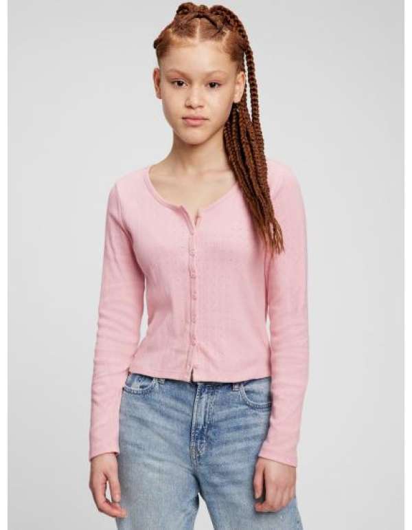 Tini kardigán cipzárral