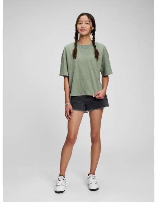 Tini póló organikus zsebbel