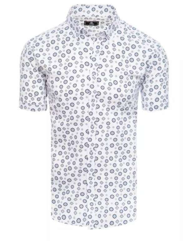 Férfi rövid ujjú póló W47 fehér