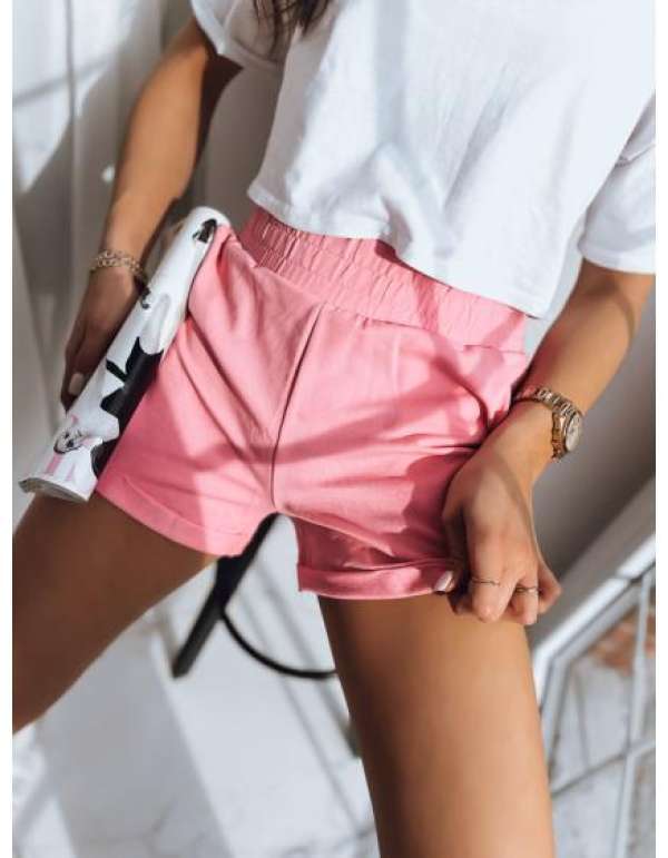 Női rövidnadrág KAKKI világos rózsaszín