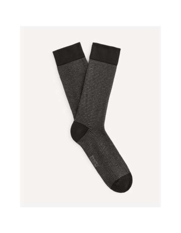 Vicaire csíkos zokni Supima® pamutból Grey ON