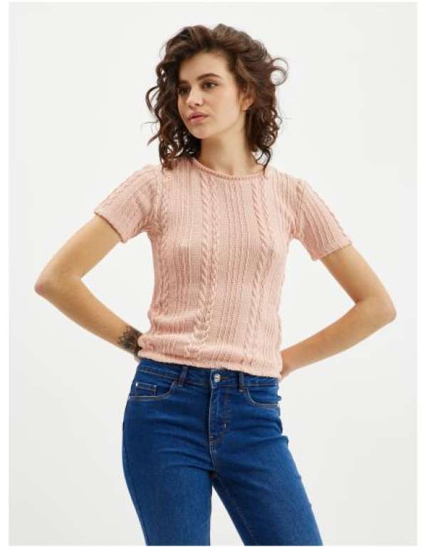 Világos rózsaszín női blúz