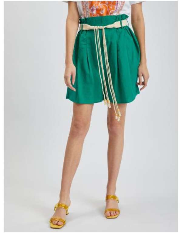 Zöld női vászonnadrág