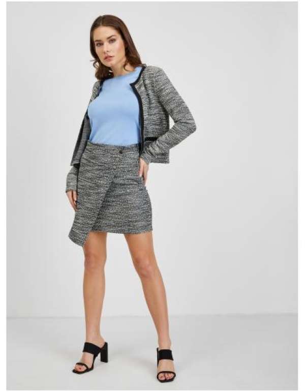 Fehér és fekete női farmer szoknya