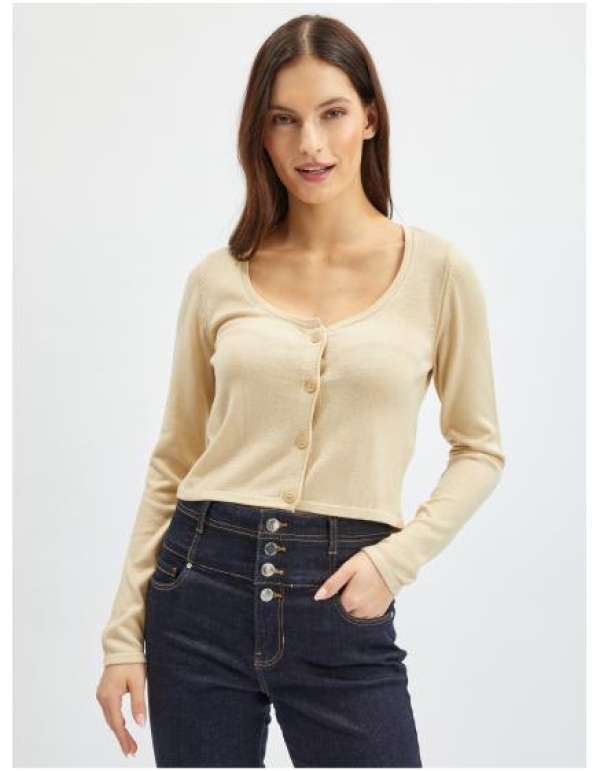 Bézs női kardigán