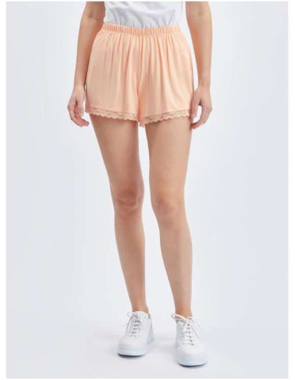 Sárgabarack női csipkés rövidnadrág