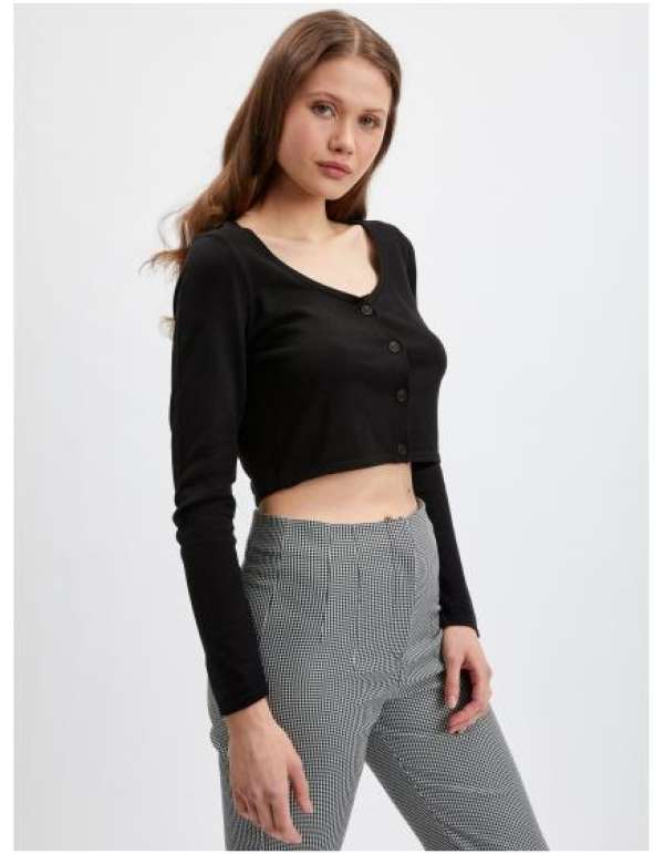 Fekete női kardigán