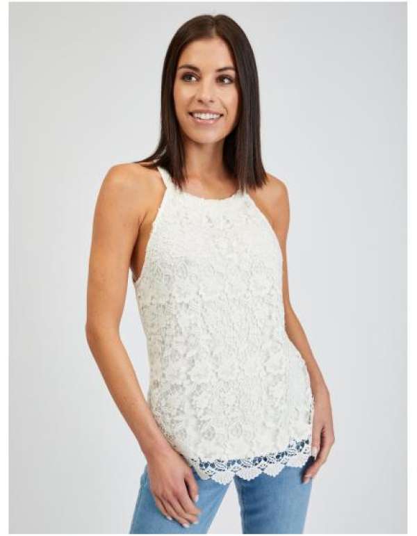 Fehér női csipke felső
