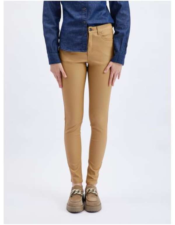 Barna női skinny fit nadrág