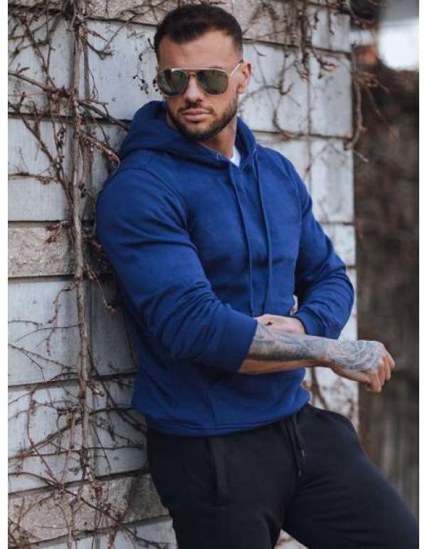 Férfi kapucnis pulóver RIVAL kék