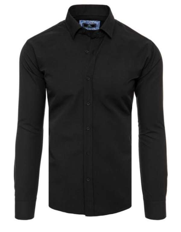 Férfi elegáns ing LEKA fekete