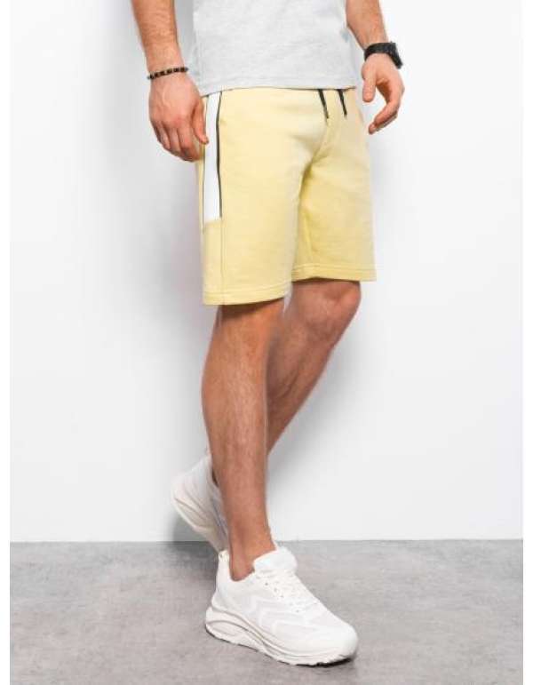 Férfi melegítőnadrág V1 W359 sárga szegéllyel