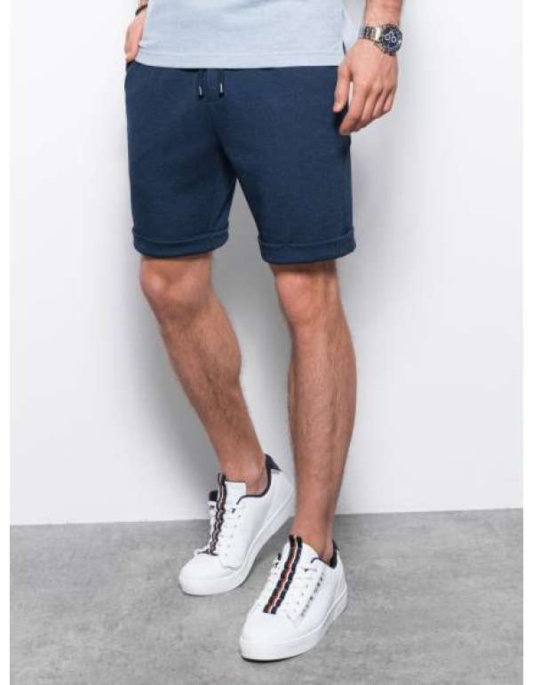 Férfi kötött rövidnadrág V1 OM-SRCS-0107 sötétkék