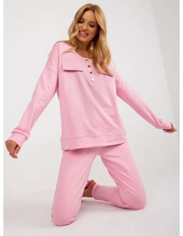 Női alkalmi kétrészes szett JITA rózsaszín