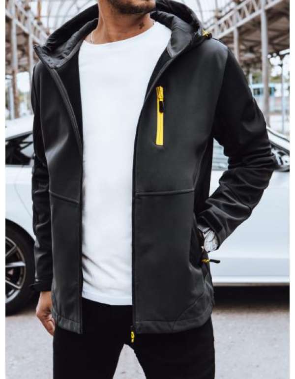 Férfi softshell dzseki kapucnival ITOS szürke