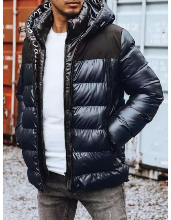 Férfi steppelt kabát SESA sötétkék