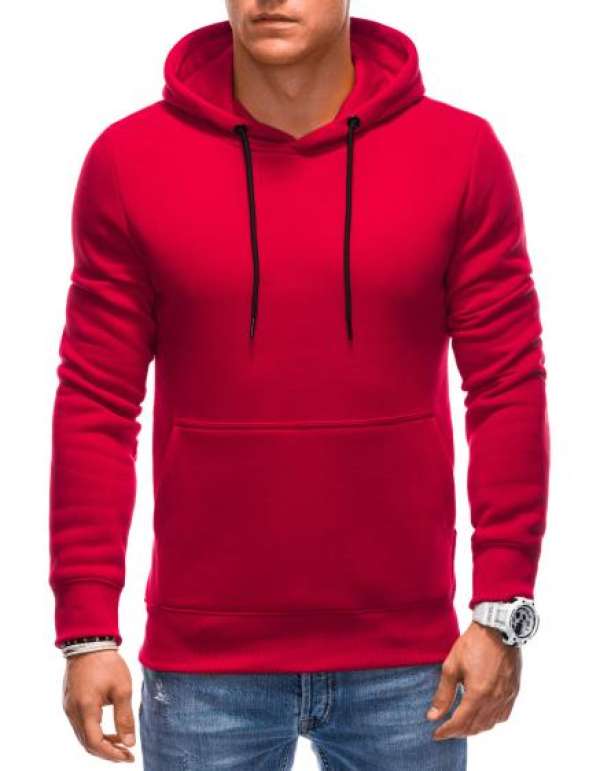 Férfi kapucnis pulóver EM-SSNZ-22FW-018 V4 piros