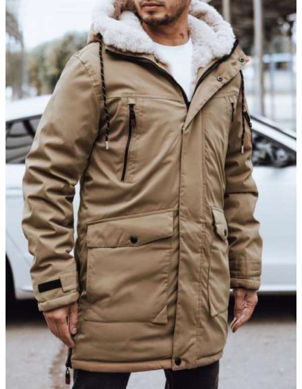 Férfi télikabát ORA sötétbézs