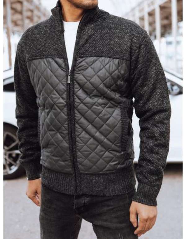 Férfi steppelt dzseki OPA sötétszürke