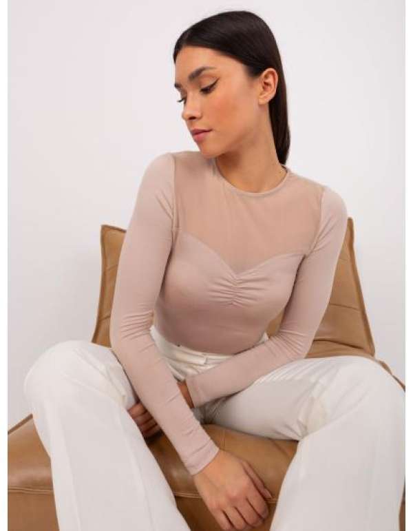 BASIC FEEL GOOD bézs női blúz