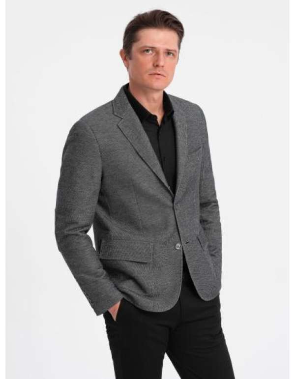 Férfi dzseki könyökfoltokkal V5 OM-BLZB-0108 fekete OM-BLZB-0108 fekete