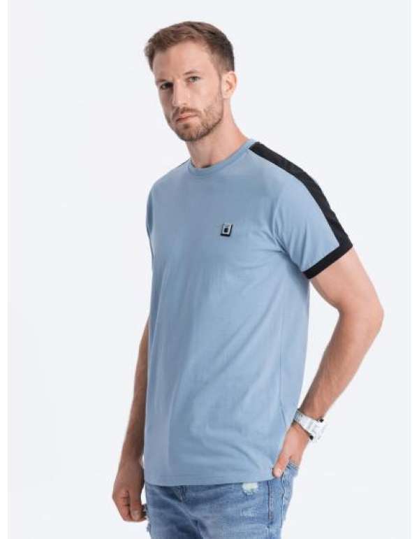 Férfi pamut póló V3 S1632 kék