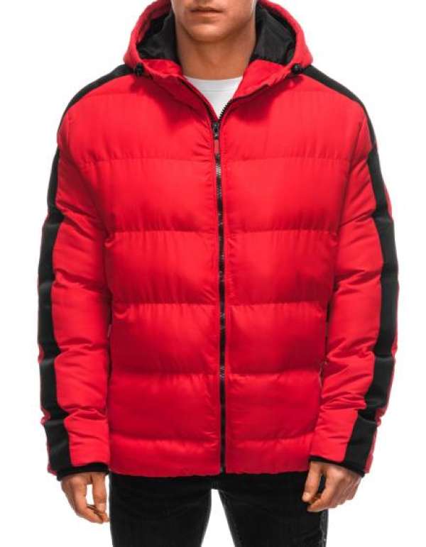 Férfi steppelt télikabát V2 EM-JAHP-0101 piros
