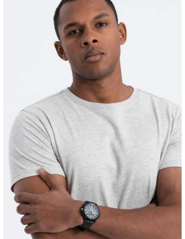 Férfi pamut póló Classic BASIC V3 OM-TSBS-0146 OM-TSBS-0146 szürke