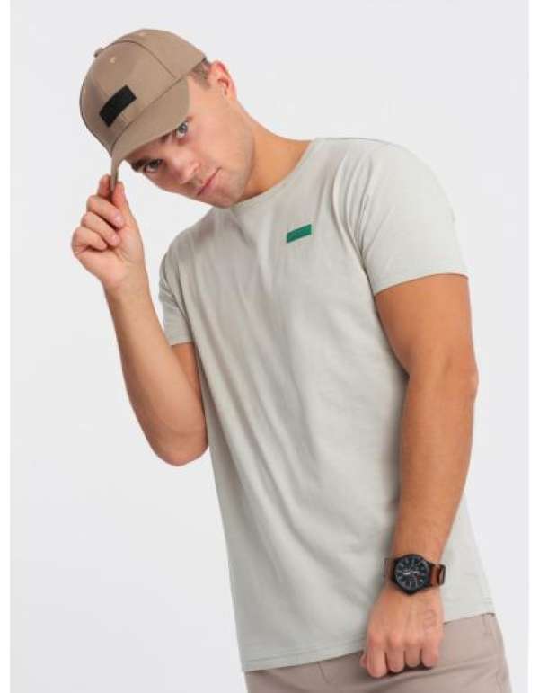 Férfi pamut póló V2 OM-TSCT-0151 világosszürke