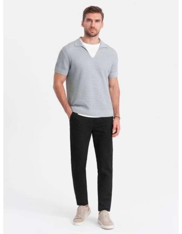 Férfi klasszikus chino nadrág V5 OM-PACP-0188 fekete