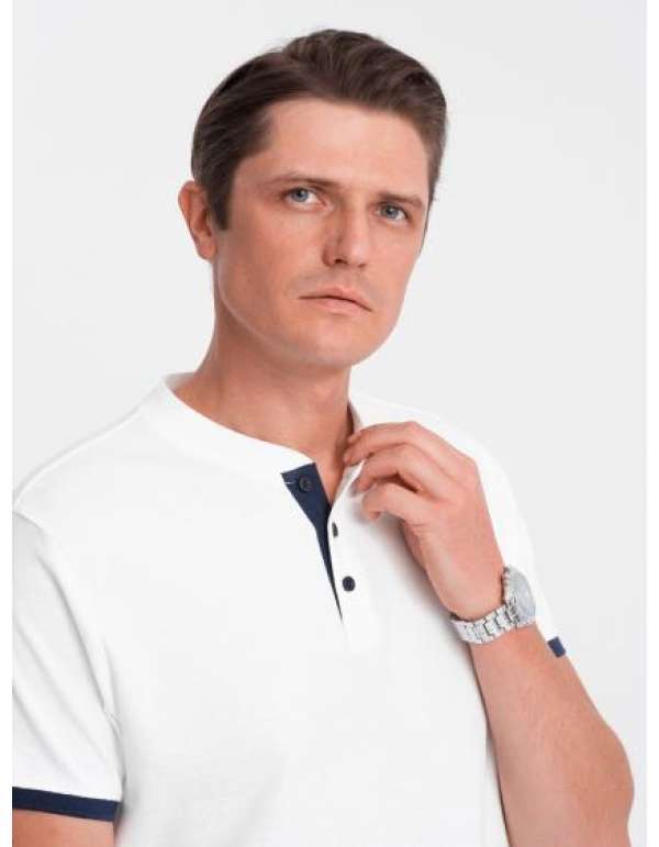 Férfi pólóing gallér nélkül V1 OM-TSCT-0156 fehér