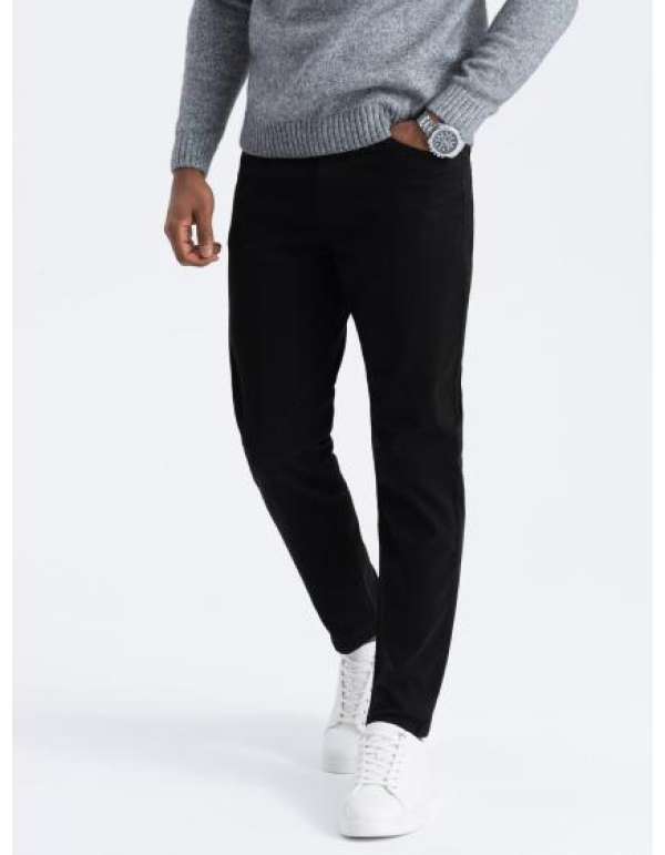 Férfi szabott chino nadrág V1 OM-PACP-0151 fekete