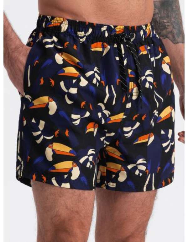 Férfi úszónadrágV1 OM-SRBS-0140 fekete és sötétkék