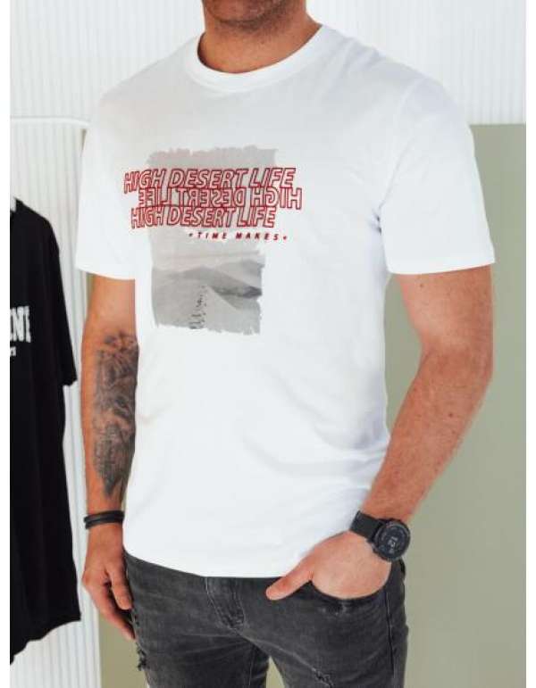 Férfi póló nyomtatott MIRA fehér