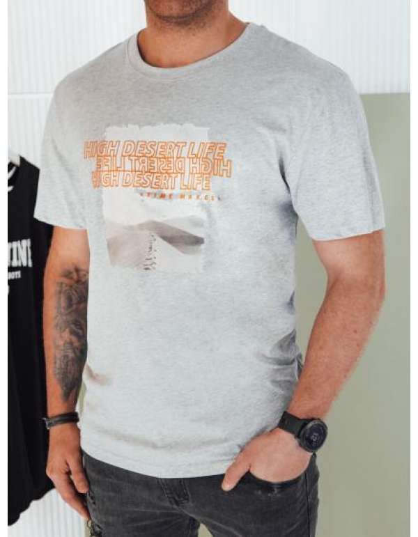 Férfi póló nyomtatott MIRA szürke