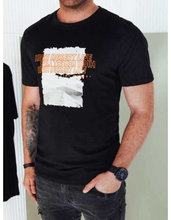 Férfi póló nyomtatott MIRA fekete színben