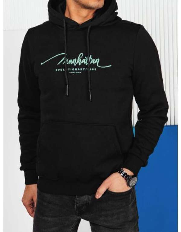 Férfi kapucnis pulóver VIRAS fekete