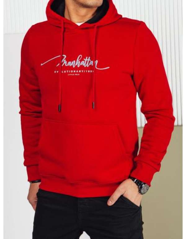 Férfi kapucnis pulóver VIRAS piros