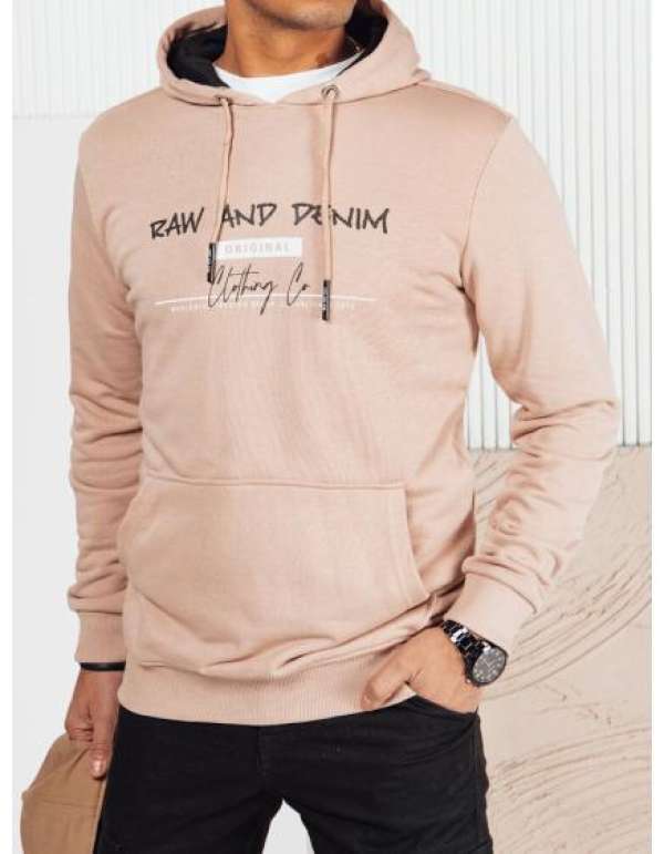 Férfi nyomtatott pulóver ELLE bézs színű