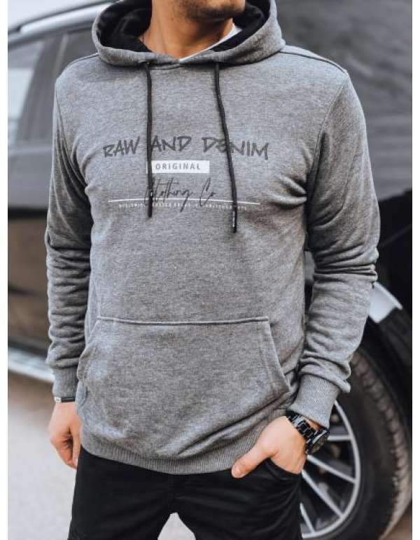 Férfi melegítőfelső nyomtatott ELLE antracit