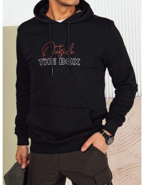 Férfi kapucnis pulóver MIKAS fekete