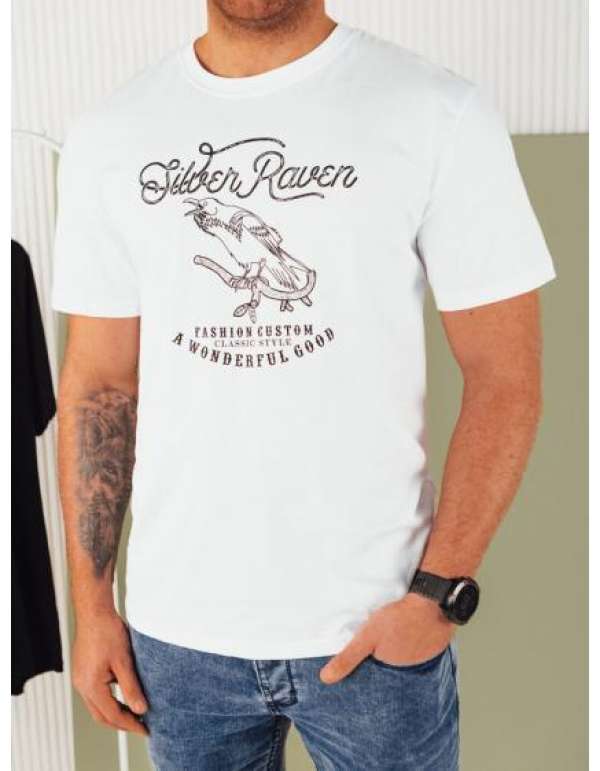 Férfi nyomtatott ing fehér