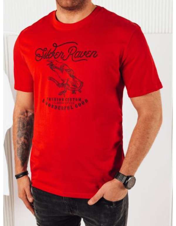 Férfi nyomtatott ing piros