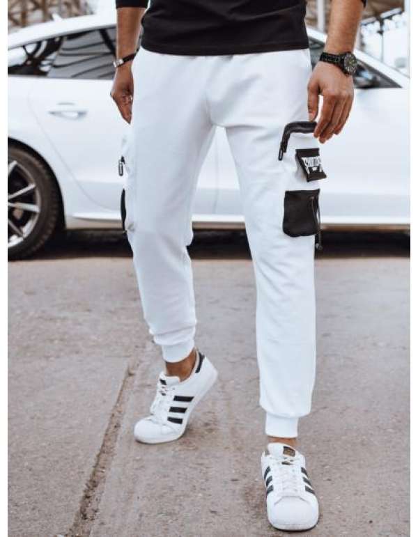 Férfi melegítőnadrág TREA fehér