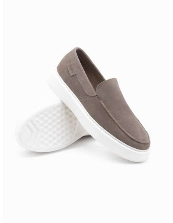 Férfi papucs sötétbézs