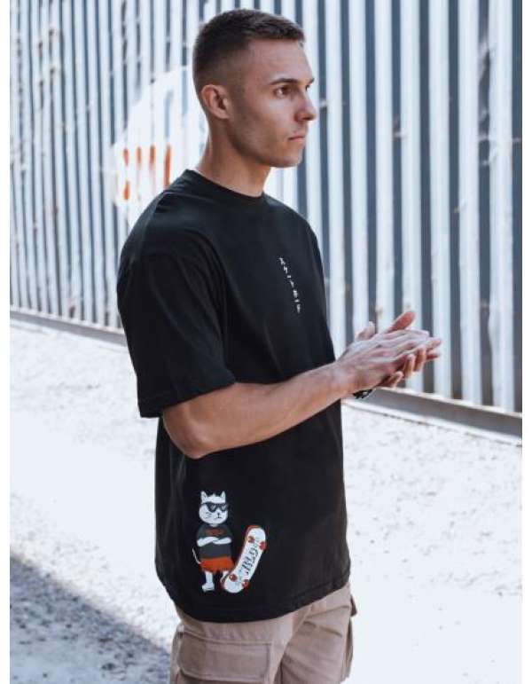 Férfi póló LIMA fekete színű nyomtatott póló